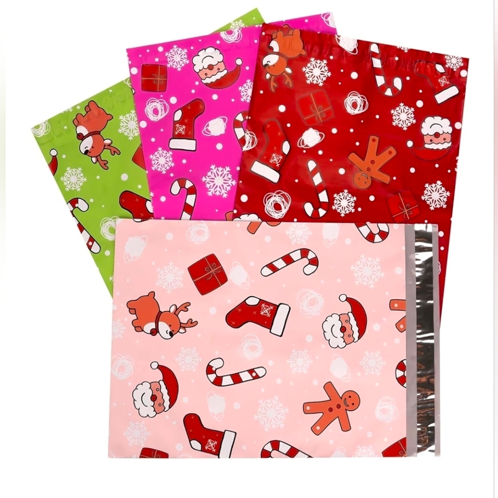 10pcs 12x15.5 Mixed Christmas Holiday Poly Mailers Set